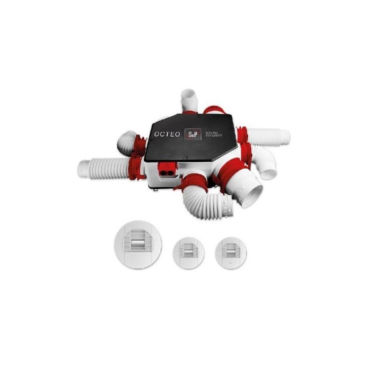 S&P - Kit VMC Hygro Standard - OCTEO - Spécial rénovation - Habitat du T1 au T7 - Réf : 607711