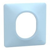 Ovalis - Plaque de finition - 1 poste Bleu Azurin - Réf : S320702C