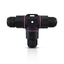 Miidex Lighting- Connecteur Étanche Forme T IP68 250V Noir 3 Fils - Réf : 7211