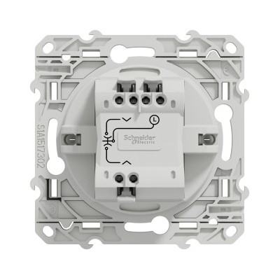 Schneider Odace - Bouton Poussoir pour Volets-Roulants - Blanc - Réf : S520207