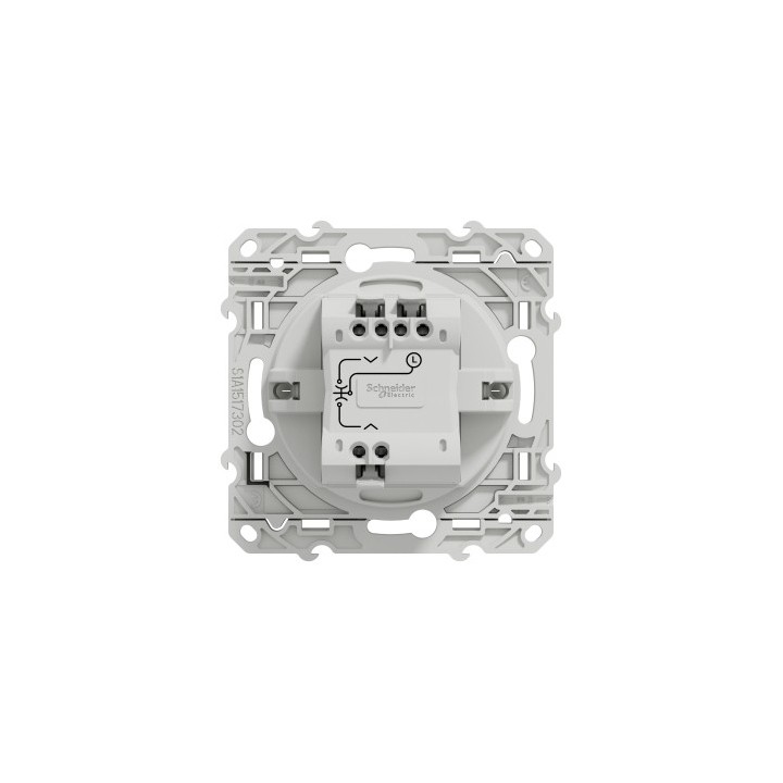 Schneider Odace - Bouton Poussoir pour Volets-Roulants - Blanc - Réf : S520207