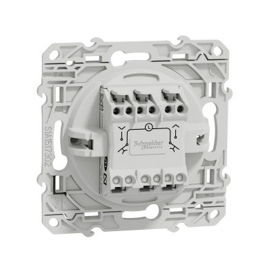Schneider Odace - Bouton Poussoir avec fonction Stop pour Volets-Roulants - Blanc - Réf : S520227