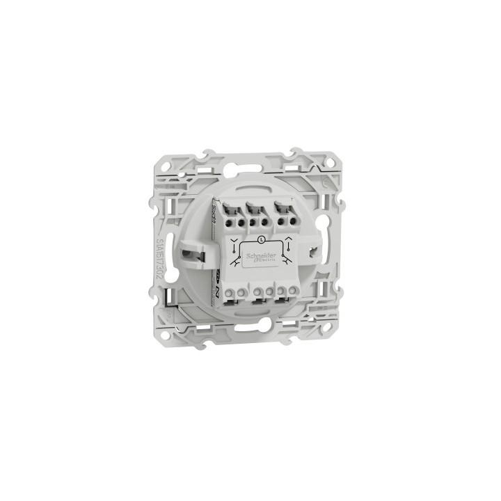 Schneider Odace - Bouton Poussoir avec fonction Stop pour Volets-Roulants - Blanc - Réf : S520227