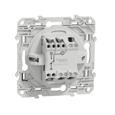 Schneider Odace - Interrupteur de VMC - Blanc - 2 Vitesses - Réf : S520233