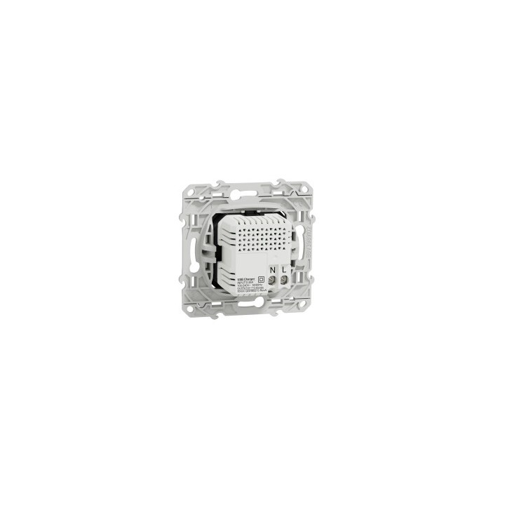 Schneider Odace - Chargeur Double USB type A+C - 2,4A - Blanc - Réf : S520401