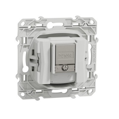 Schneider Odace - Prise TV /FM / SAT - Blanc - Réf : S520461