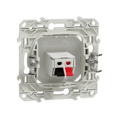 Schneider Odace - Prise Haut-Parleurs - Blanc - Réf : S520487