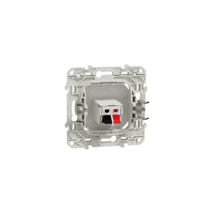 Schneider Odace - Prise Haut-Parleurs - Blanc - Réf : S520487