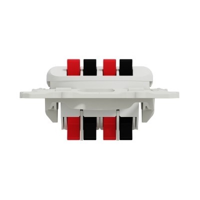 Schneider Odace - Double Prise Haut-Parleurs - Blanc - Réf : S520488
