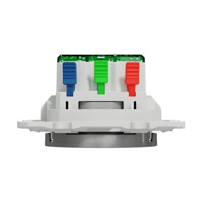 Schneider Odace - Prise de courant 2P+T Affleurante + USB - Aluminium - connexion rapide - Réf : S530089