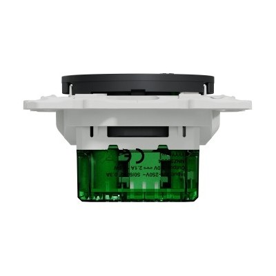 Schneider Odace - Prise de courant 2P+T Affleurante + USB - Anthracite - connexion rapide - Réf : S540089