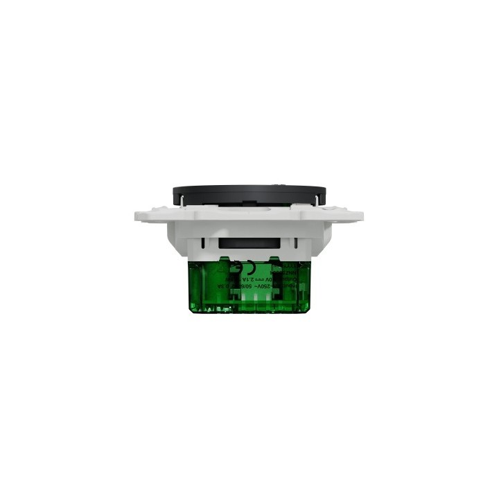 Schneider Odace - Prise de courant 2P+T Affleurante + USB - Anthracite - connexion rapide - Réf : S540089
