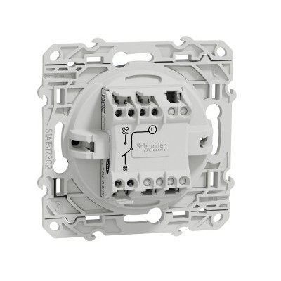 Schneider Odace - Interrupteur VMC - Anthracite - 2 Vitesses - Réf : S540233