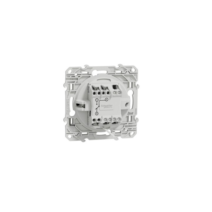 Schneider Odace - Interrupteur Va et Vient Lumineux ou témoin - Anthracite - Réf : S540263
