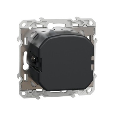 Schneider Odace - Variateur de lumière universel 2 ou 3 fils 3W 100W - Anthracite - Réf : S540519