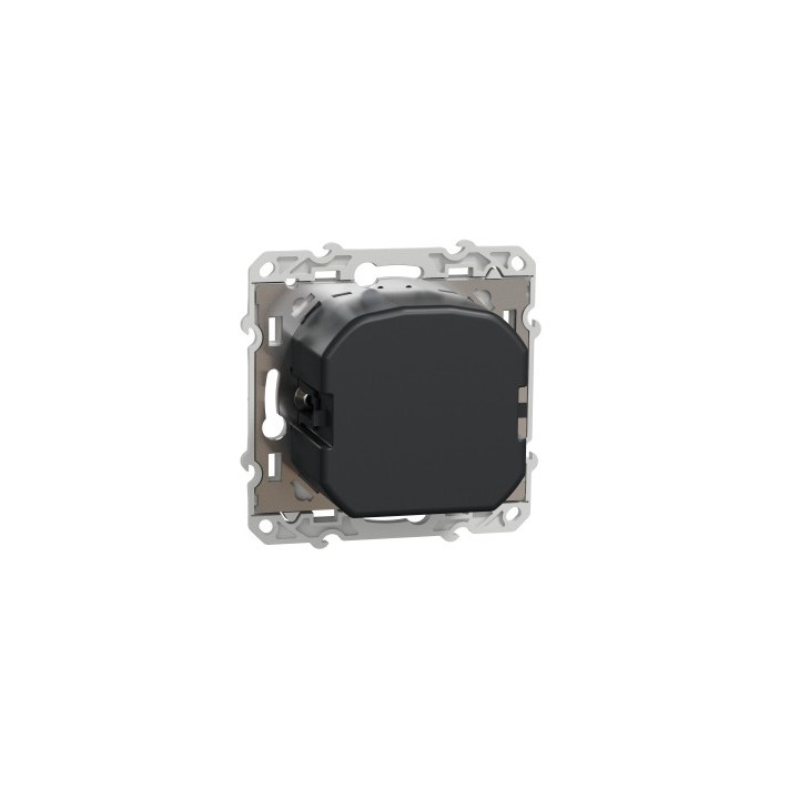 Schneider Odace - Variateur de lumière universel 2 ou 3 fils 3W 100W - Anthracite - Réf : S540519
