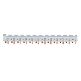 Hager - Barre de pontage 3P+N 63A languette 10mm² 12m pour disjoncteurs mono 1P+N 1module et disjoncteurs tétra - Réf : KBN663A