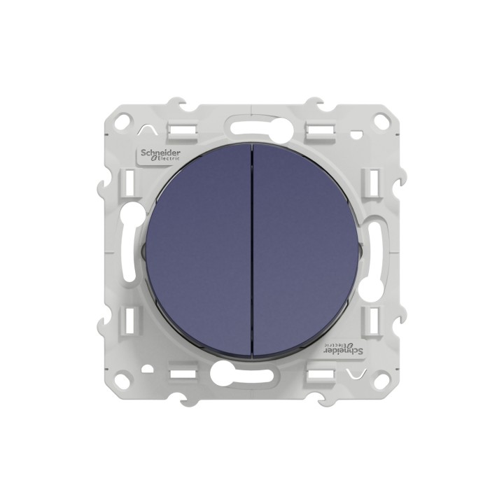 Schneider - Odace - double poussoir - cobalt - Réf : S550216