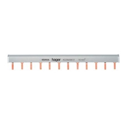 Barre de pontage 2P 63A languette 10mm² 12M - Réf : KB263A