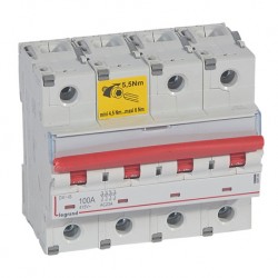 Legrand - Interrupteur-sectionneur DX³-IS à déclenchement 4P 400V~ - 100A - 6 modules - Réf : 406456