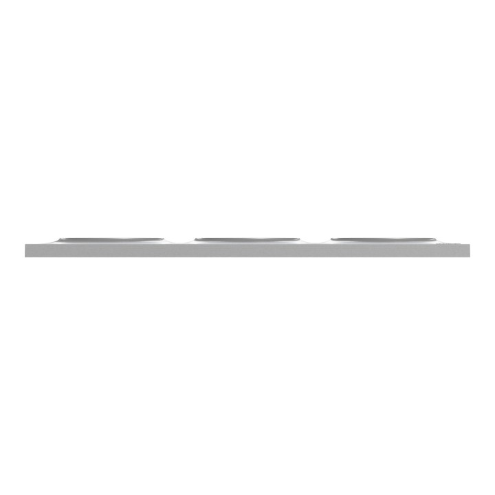 Schneider - Odace Styl - plaque aluminium - 3 postes horiz./vert. entraxe 71mm - Réf : S520706E