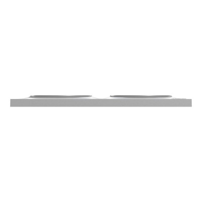Schneider - Odace Styl - plaque aluminium - 2 postes horiz./vert. entraxe 71mm - Réf : S520704E