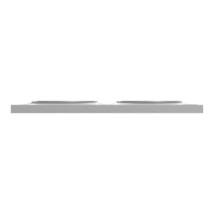 Schneider - Odace Styl - plaque aluminium - 2 postes horiz./vert. entraxe 71mm - Réf : S520704E
