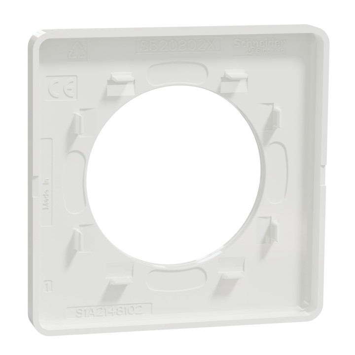Schneider - Odace Touch - plaque de finition 1 poste - blanc RAL9003 - Réf : S520802