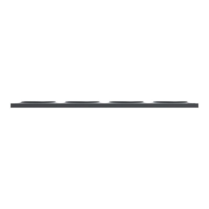 Schneider - Odace Styl - plaque anthracite - 4 postes horiz./vert. entraxe 71mm - Réf : S540708