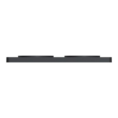 Schneider - Odace Touch - plaque anthracite - 2 postes - horiz. ou vert. - entraxe 71mm - Réf : S540804