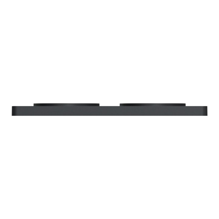 Schneider - Odace Touch - plaque anthracite - 2 postes - horiz. ou vert. - entraxe 71mm - Réf : S540804