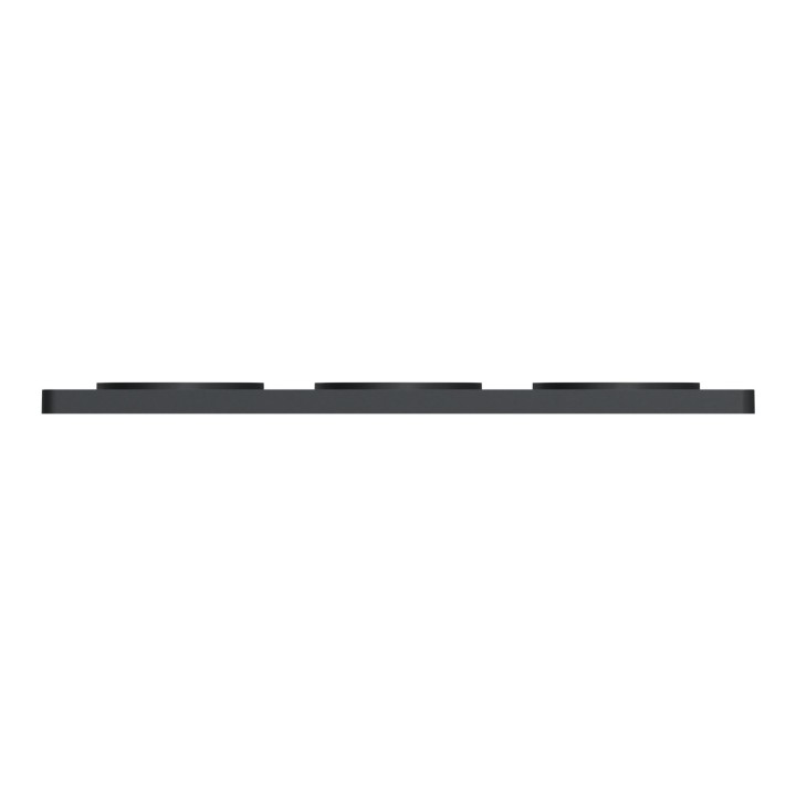 Schneider - Odace Touch - plaque anthracite - 3 postes - horiz. ou vert. - entraxe 71mm - Réf : S540806