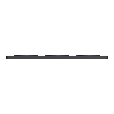 Schneider - Odace Touch - plaque aluminium brossé liseré anth. - 3 postes horiz./vert. 71mm - Réf : S540806J