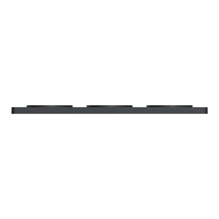 Schneider - Odace Touch - plaque aluminium brossé liseré anth. - 3 postes horiz./vert. 71mm - Réf : S540806J