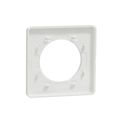 Schneider - Odace Touch - plaque aluminium brossé avec liseré - blanc - 1 poste - Réf : S520802J