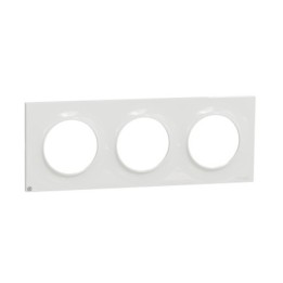 Schneider - Odace Styl - plaque 3 postes horizontaux / verticaux 71mm - Antibacterien - Réf : S500706