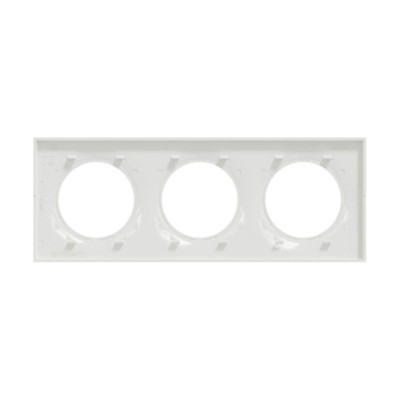 Schneider - Odace Styl - plaque 3 postes horizontaux / verticaux 71mm - Antibacterien - Réf : S500706