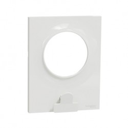Schneider - Odace Styl - pratic - plaque - blanc - avec pince multi-usage - 1 poste - Réf : S520742