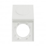 Schneider - Odace Styl - pratic - plaque blanc - avec cache intégré pour prise - 1 poste - Réf : S520752