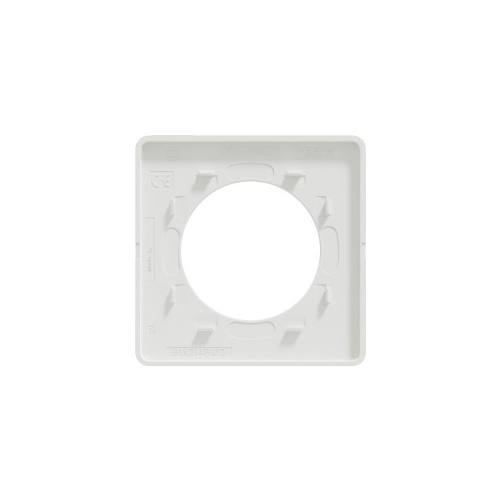 Schneider - Odace Touch - plaque Bronze brossé avec liseré - blanc - 1 poste - Réf : S520802L