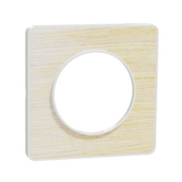 Schneider - Odace Touch - plaque Bois nordique avec liseré - blanc - 1 poste - Réf : S520802M