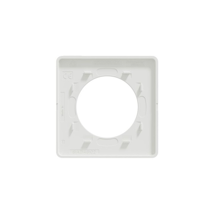 Schneider - Odace Touch - plaque Bois naturel avec liseré - blanc - 1 poste - Réf : S520802N