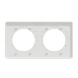 Schneider - Odace Touch - plaque translucide - blanc 2 postes horiz./vert. entraxe 71mm - Réf : S520804R