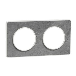 Schneider - Odace Touch - plaque pierre Galet - 2 postes horiz./vert. entraxe 71mm - Réf : S520804U