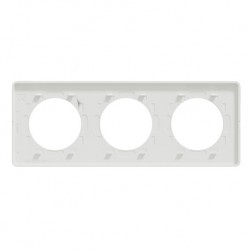 Schneider - Odace Touch - plaque Translucide - blanc 3 postes horiz./vert. entraxe 71mm - Réf : S520806R