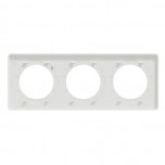 Schneider - Odace Touch - plaque Translucide - blanc 3 postes horiz./vert. entraxe 71mm - Réf : S520806R