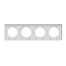 Schneider - Odace Touch - plaque Translucide - blanc 4 postes horiz./vert. entraxe 71mm - Réf : S520808R