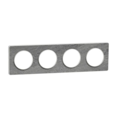 Schneider - Odace Touch - plaque pierre Galet - 4 postes horiz./vert. entraxe 71mm - Réf : S520808U