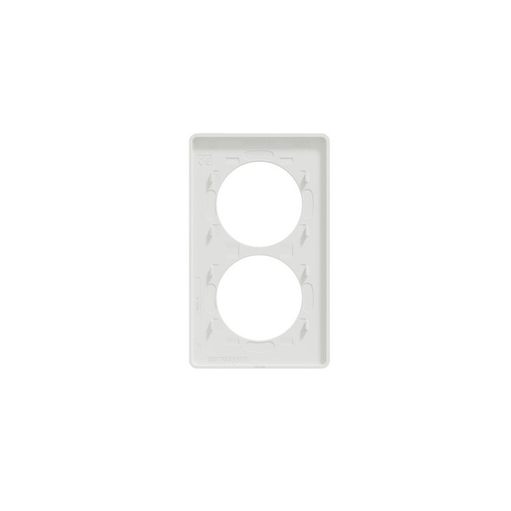 Schneider - Odace Touch - plaque - blanc - 2 postes verticaux 57mm - Réf : S520814