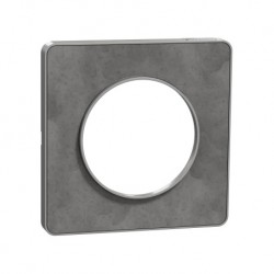 Schneider - Odace Touch - plaque Ardoise avec liseré alu - 1 poste - Réf : S530802V